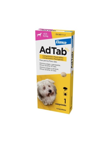 ADTAB ANTIPARASITARIO EN COMPRIMIDO PARA PERROS ELANCO