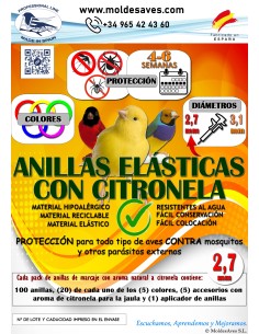ANILLAS DE MARCAJE CON CITRONELA ANTIPARÁSITOS PARA...
