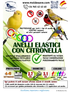 ANILLAS DE MARCAJE CON CITRONELA ANTIPARÁSITOS PARA... 2