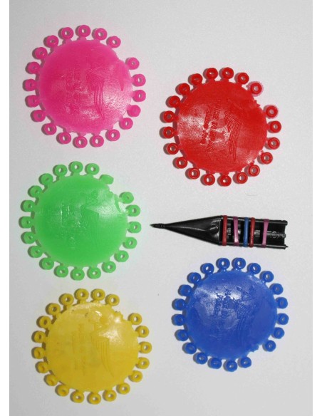 ANILLAS DE MARCAJE CON CITRONELA ANTIPARÁSITOS PARA SILVESTRES 2,7 MM 100 UNIDADES MOLDES AVE - Ø2,7 MM