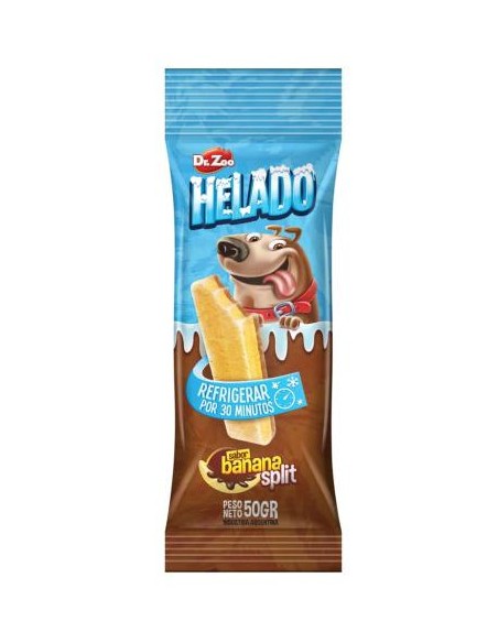 HELADO PARA PERROS SABOR BANANA SPLIT DR. ZOO