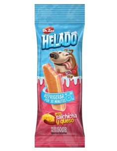 HELADO PARA PERROS SABOR SALCHICA Y QUESO DR. ZOO