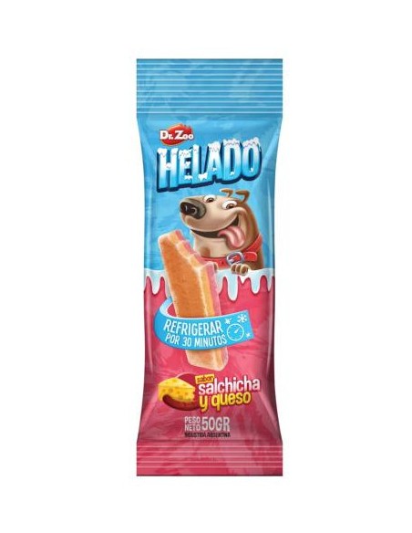 HELADO PARA PERROS SABOR SALCHICA Y QUESO DR. ZOO