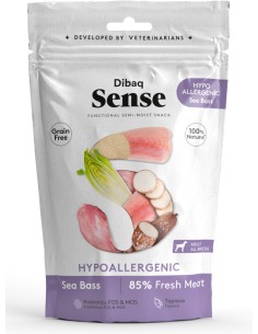 DOG SNACK HYPOALLERGENIC SEA BASS DIBAQ SENSE - 100 GR