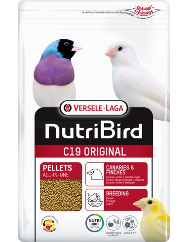 NUTRIBIRD CANARIO C19 ORIGINAL CRÍA VERSELE...