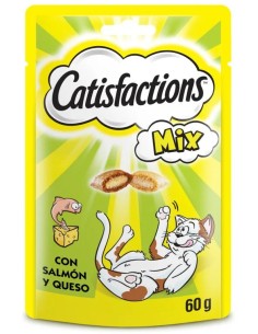 MIX SALMON Y QUESO PREMIOS PARA GATOS CATISFACTIONS - 60 GR