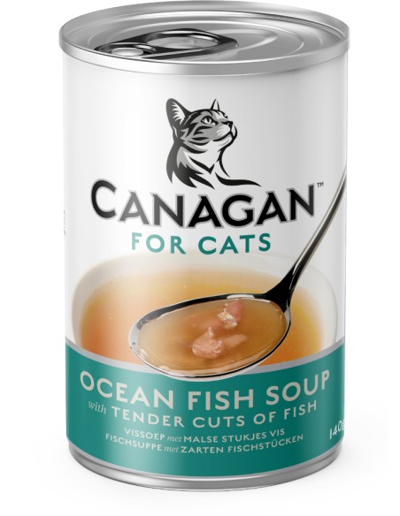 SOPA DE PESCADO OCEÁNICO PARA GATOS CANAGAN - 140 GR