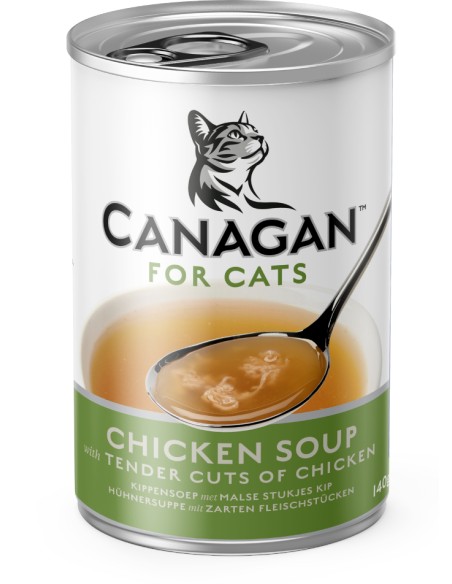 SOPA DE POLLO PARA GATOS CANAGAN - 140 GR