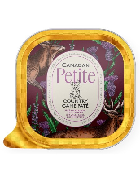 PETITE CARNES DE CAZA PATÉ PARA PERROS PEQUEÑOS CANAGAN - 100 GR