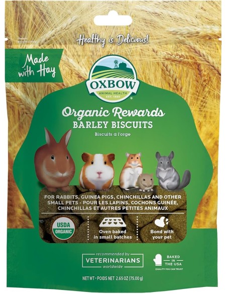 ORGANIC REWARDS GALLETAS NATURALES DE CEBADA OXBOW - 75 GR