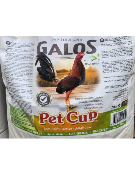 MIXTURA GALLOS ALTA ENERGIA PET CUP - 20 KG