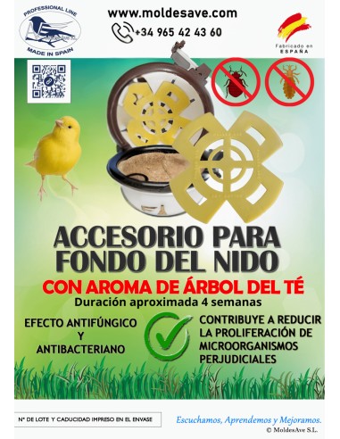 ANTIPARÁSITOS PARA FONDO DE NIDO 6 UNIDADES...