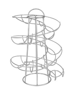 EXPOSITOR ESPIRAL HUEVOS PLATEADO GAUN - 18 X 18 X 26 CM