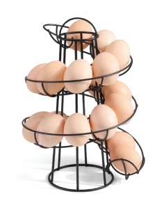 EXPOSITOR ESPIRAL HUEVOS NEGRO GAUN - 18 X 18 X 26 CM