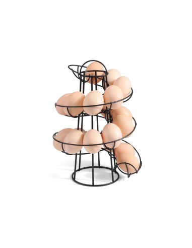 EXPOSITOR ESPIRAL HUEVOS NEGRO GAUN - 18 X 18 X...