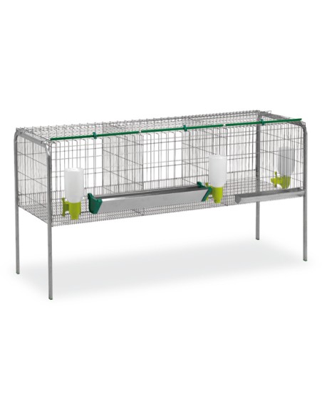 JAULA ENGORDE DE POLLOS 3 DEPARTAMENTOS GAUN - 189 X 79 X 98 CM