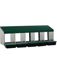 PONEDERO PARA GALLINAS CON CUBETA 5 DEPARTAMENTOS GAUN