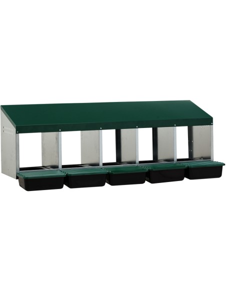 PONEDERO PARA GALLINAS CON CUBETA 5 DEPARTAMENTOS GAUN