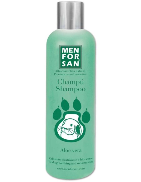CHAMPÚ NATURAL CALMANTE Y CICATRIZANTE CON ALOE VERA PARA ROEDORES 300ML MENFORSAN - 300 ML