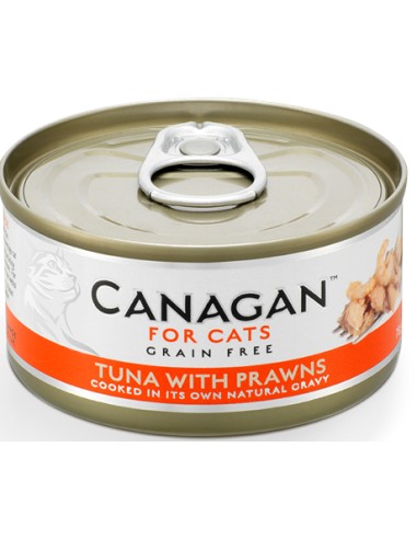LATA DE ATÚN CON GAMBAS PARA GATOS CANAGAN - 75 GR