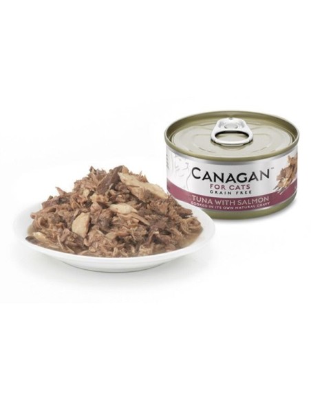 LATA DE ATÚN CON SALMÓN PARA GATOS CANAGAN - 75 GR