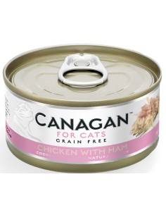 LATA DE POLLO CON JAMÓN PARA GATOS CANAGAN - 75 GR