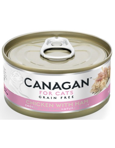 LATA DE POLLO CON JAMÓN PARA GATOS CANAGAN - 75 GR