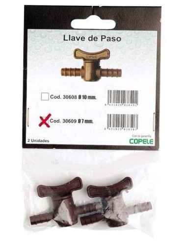 LLAVE DE PASO (2 UNIDADES) COPELE
