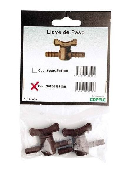 LLAVE DE PASO (2 UNIDADES) COPELE