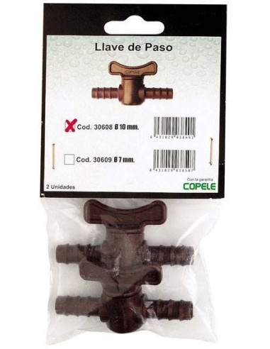 LLAVE DE PASO (2 UNIDADES) COPELE