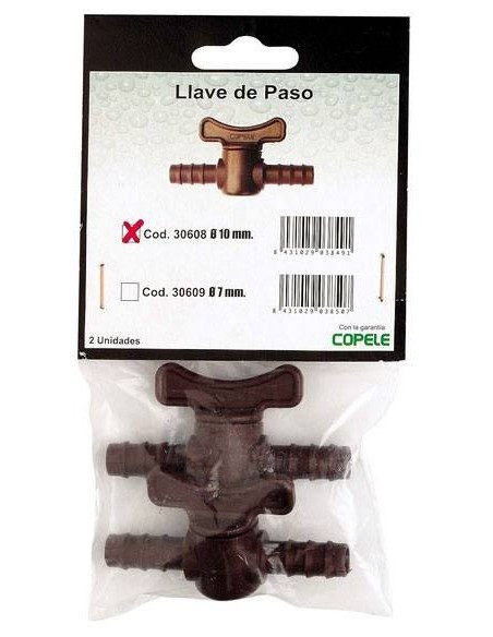 LLAVE DE PASO (2 UNIDADES) COPELE