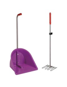 RECOGEDOR DE ESTIERCOL CON RASTRILLO DE PLÁSTICO COPELE