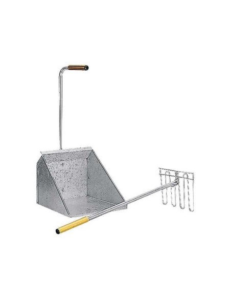 RECOGEDOR DE ESTIERCOL CON RASTRILLO DE CHAPA COPELE