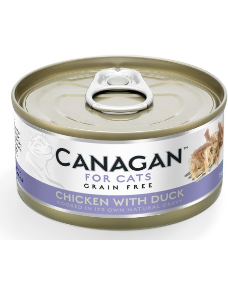 LATA DE POLLO CON PATO PARA GATOS CANAGAN - 75 GR