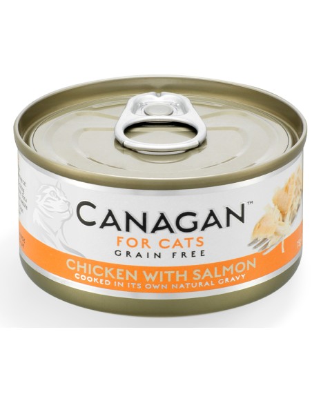 LATA DE POLLO CON SALMÓN PARA GATOS CANAGAN - 75 GR